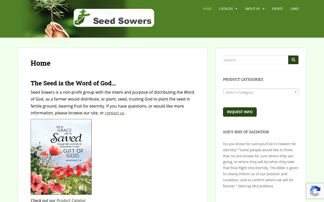 Screenshot van seedsowersonline.com