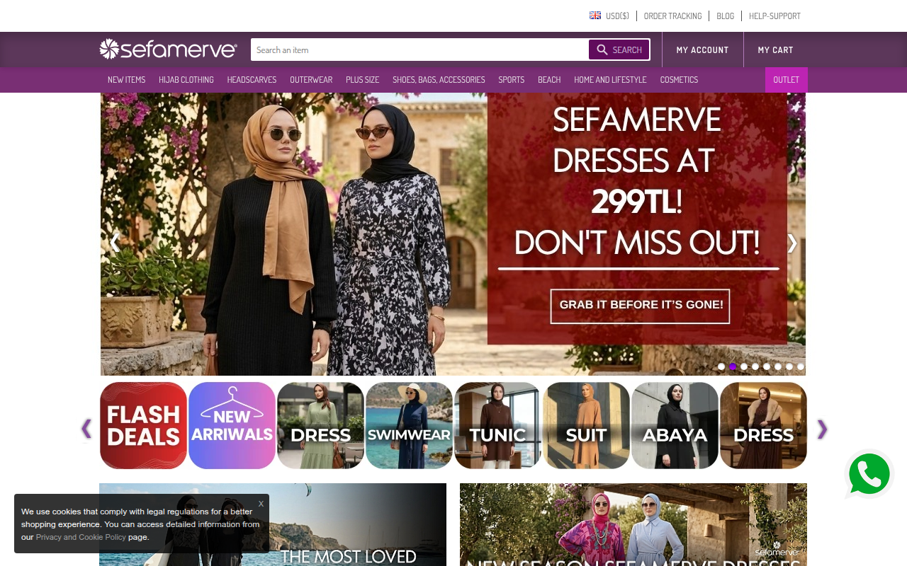 Screenshot van sefamerve.com