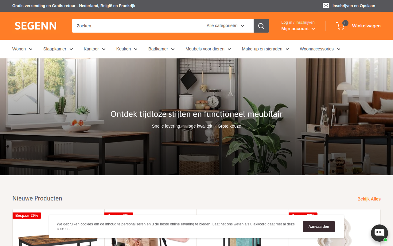 Screenshot van segenn.com