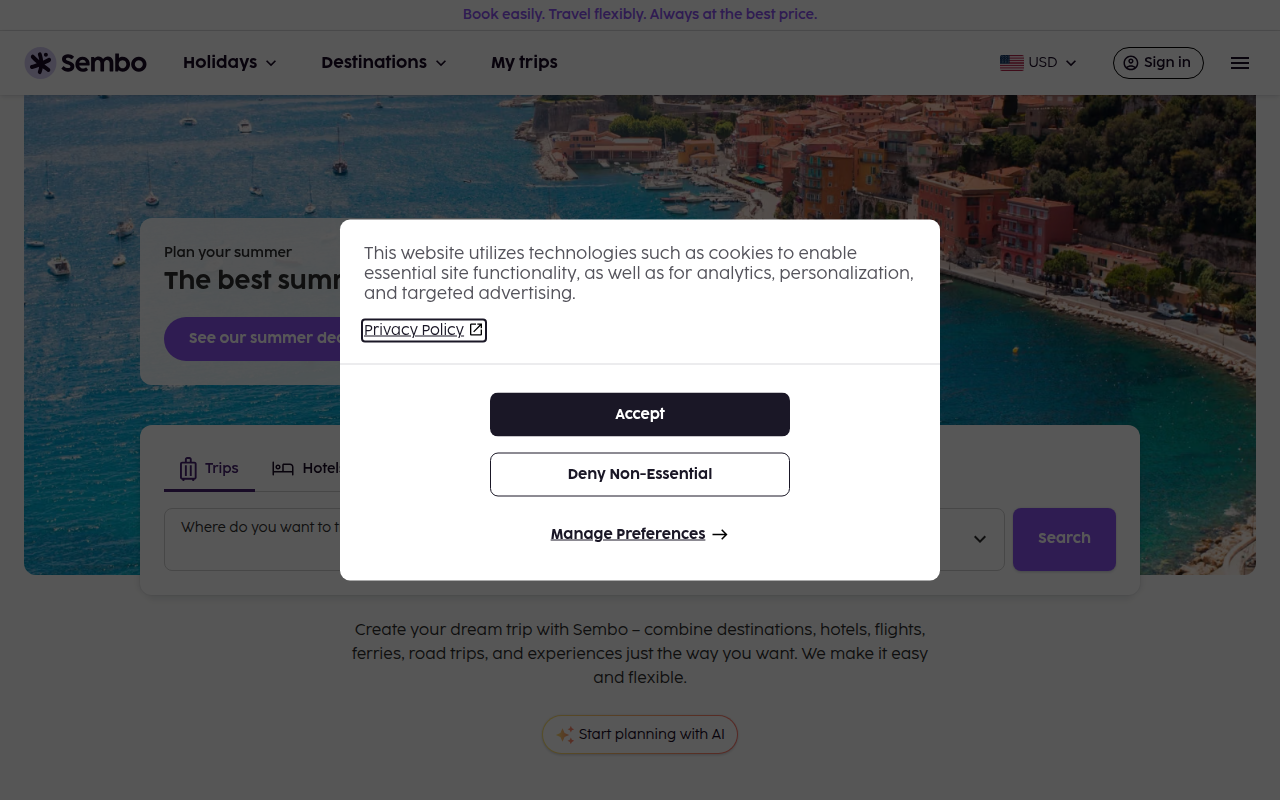 Screenshot van sembo.com