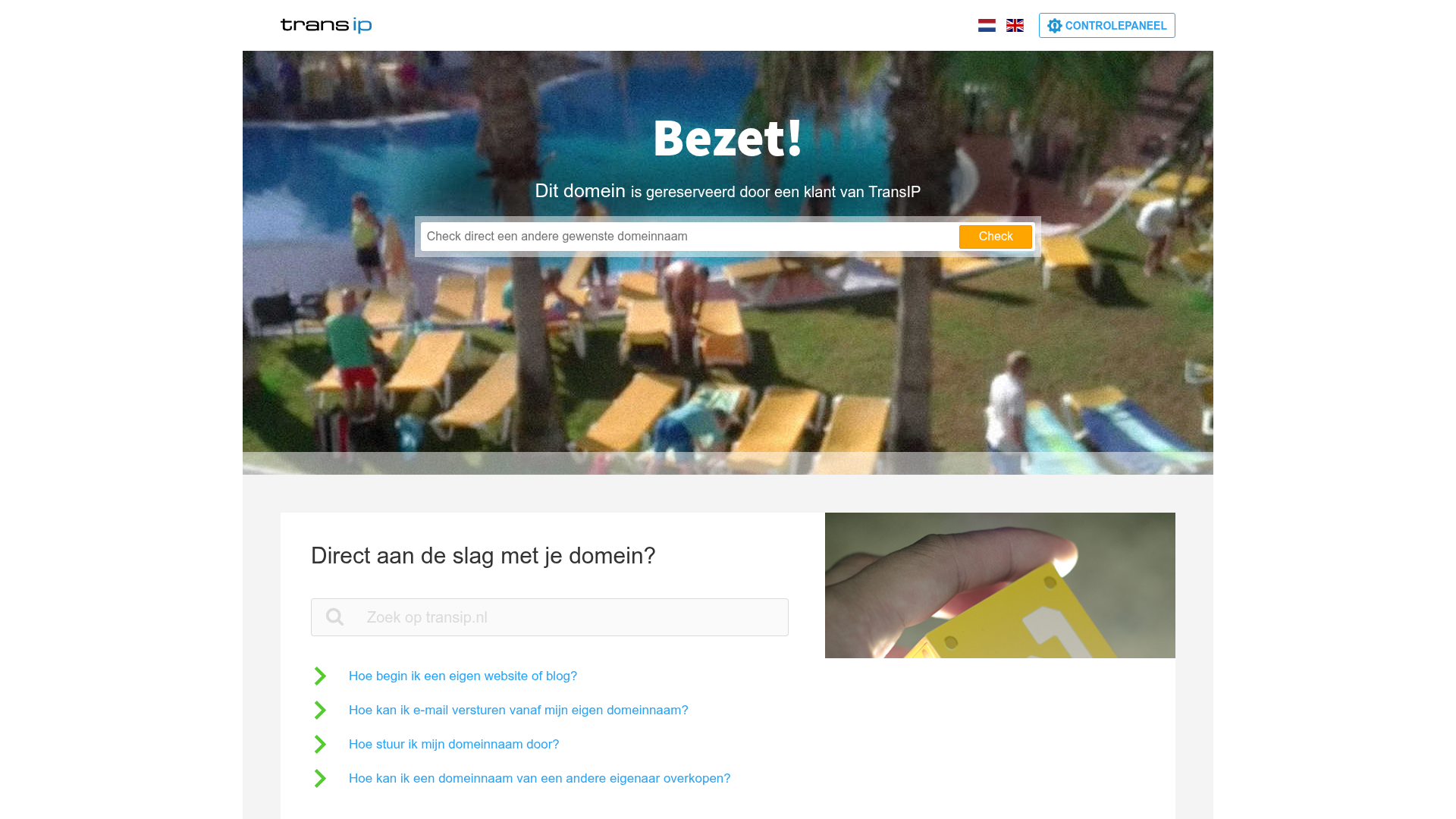 Screenshot van sendo.nl
