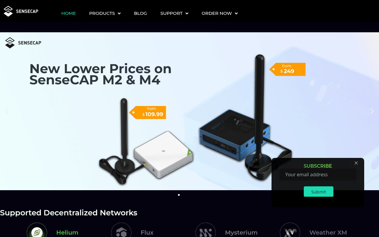 Screenshot van sensecapmx.com