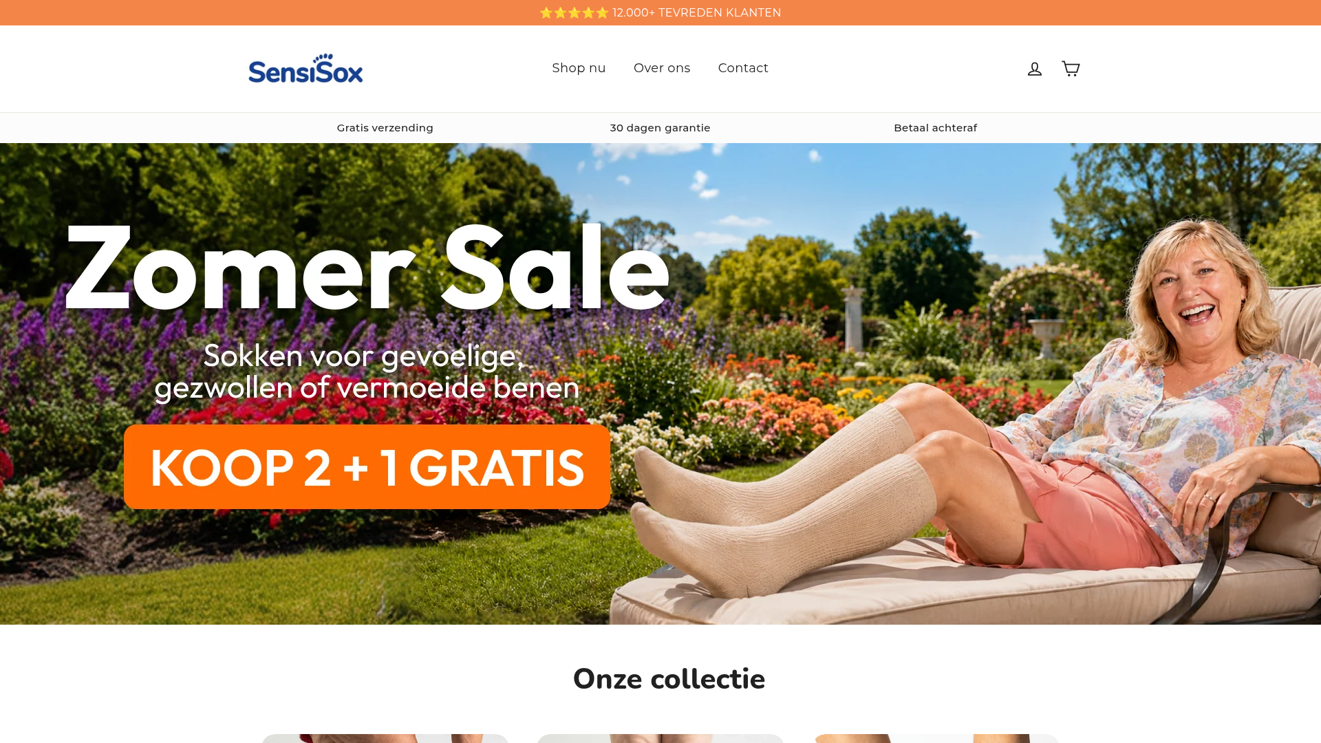 Screenshot van sensisox.nl
