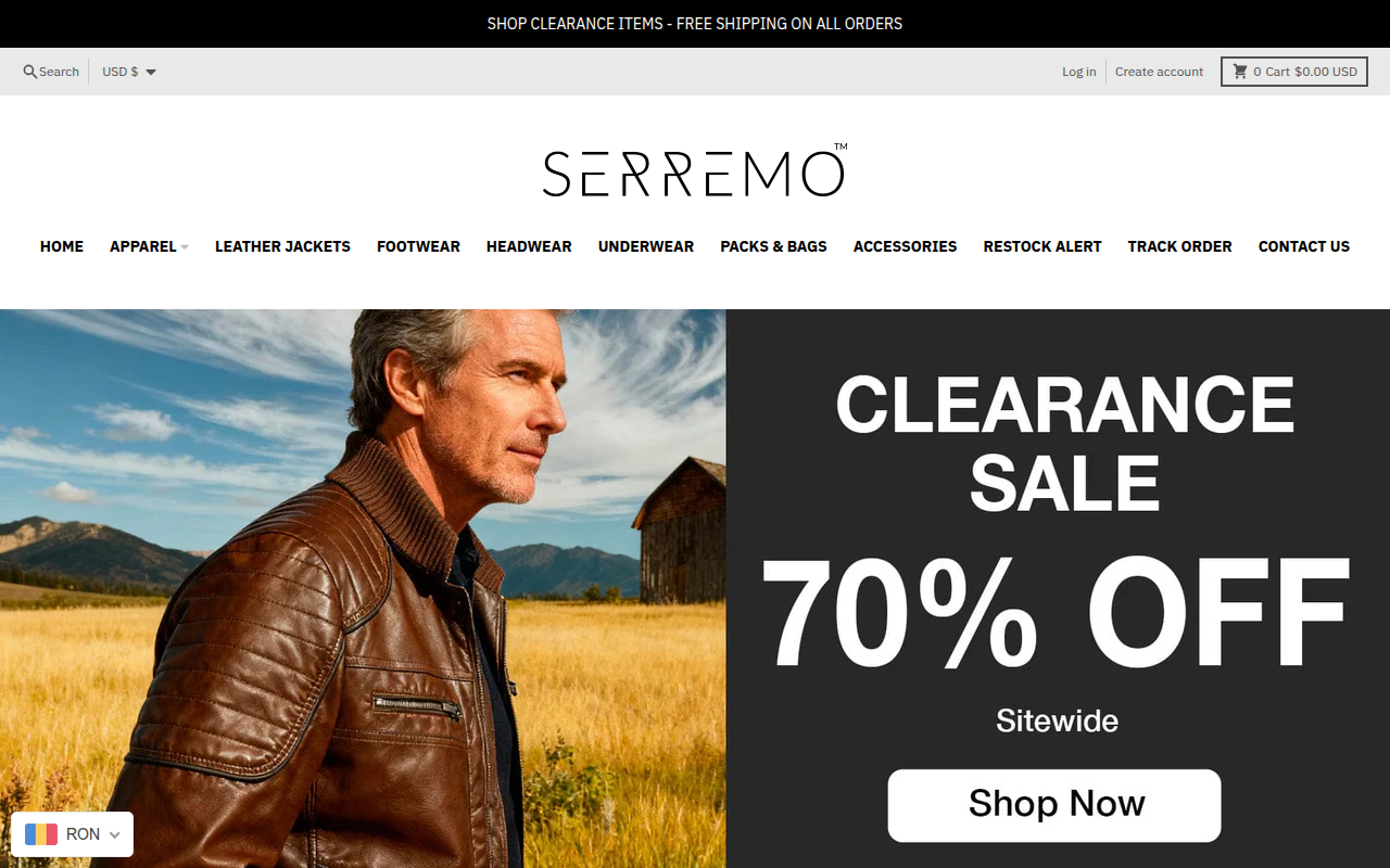 Screenshot van serremo.com