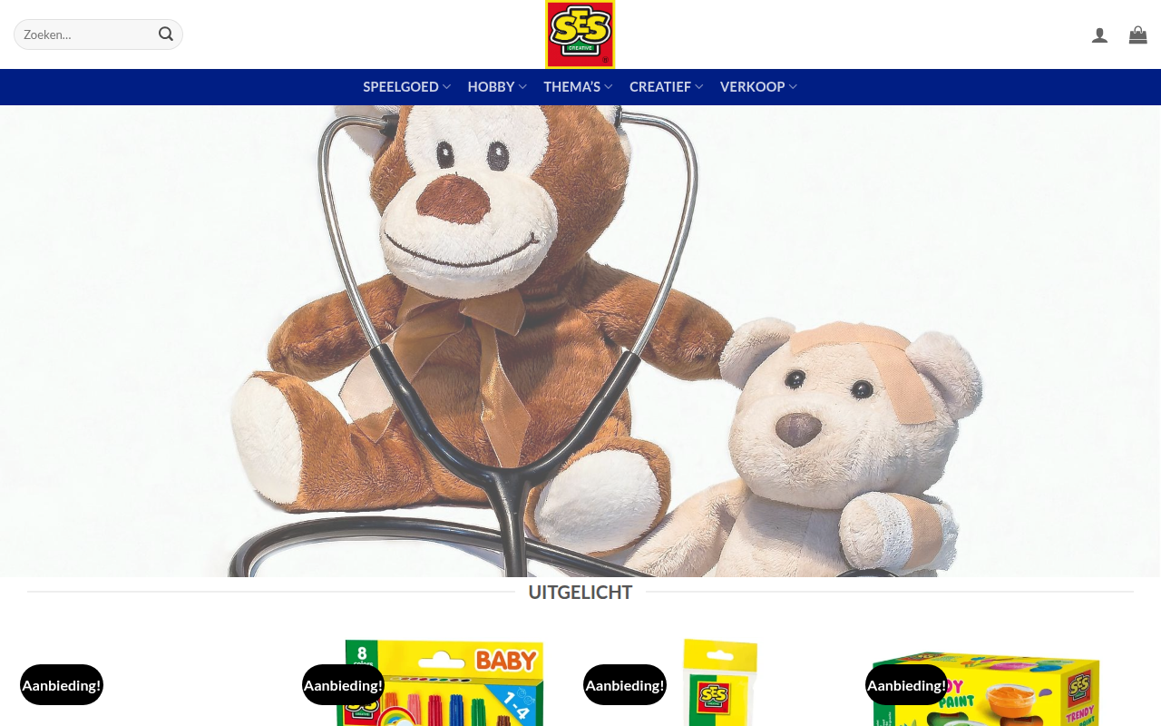 Screenshot van sescreativespeelgoed.com
