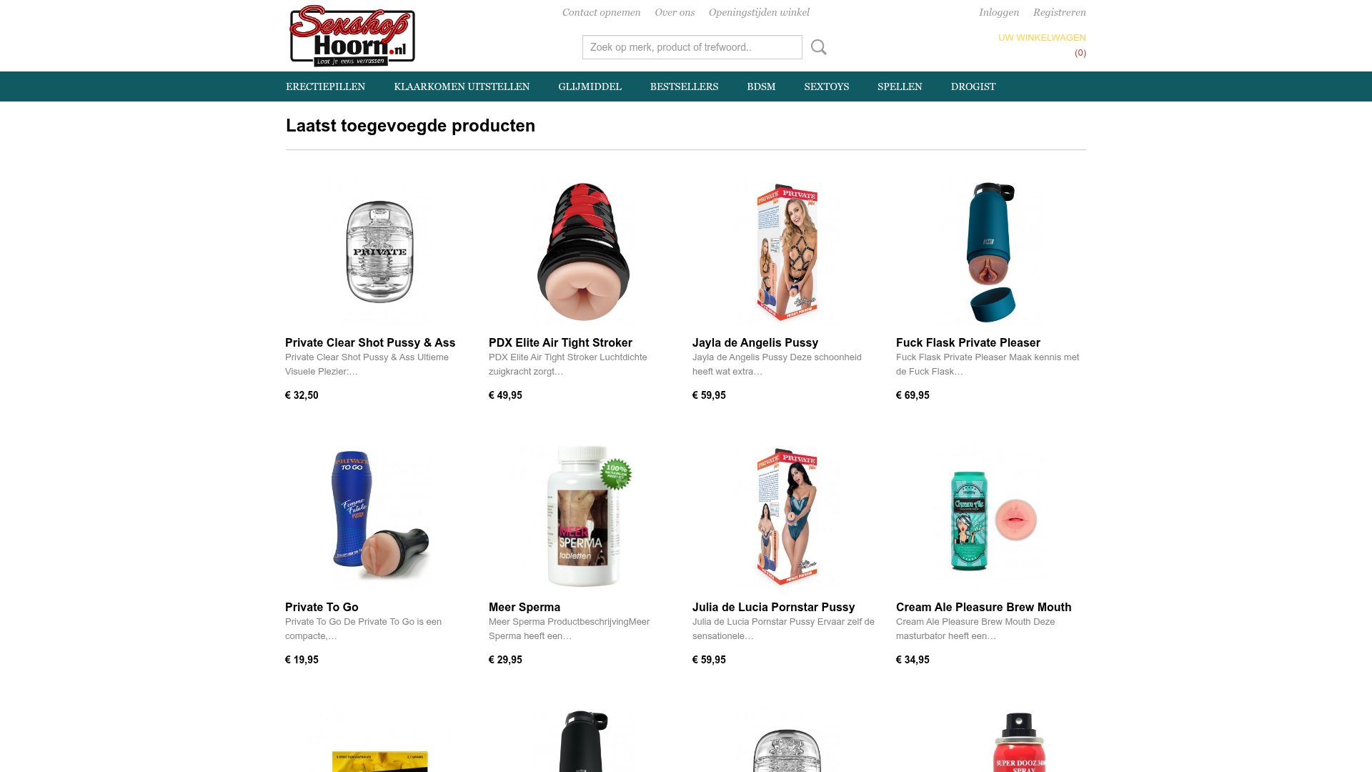 Screenshot van sexshophoorn.nl