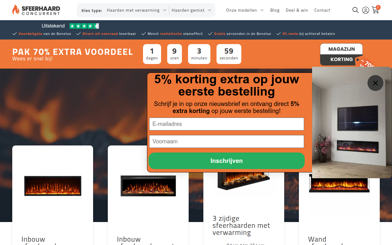 Screenshot van sfeerhaardconcurrent.nl