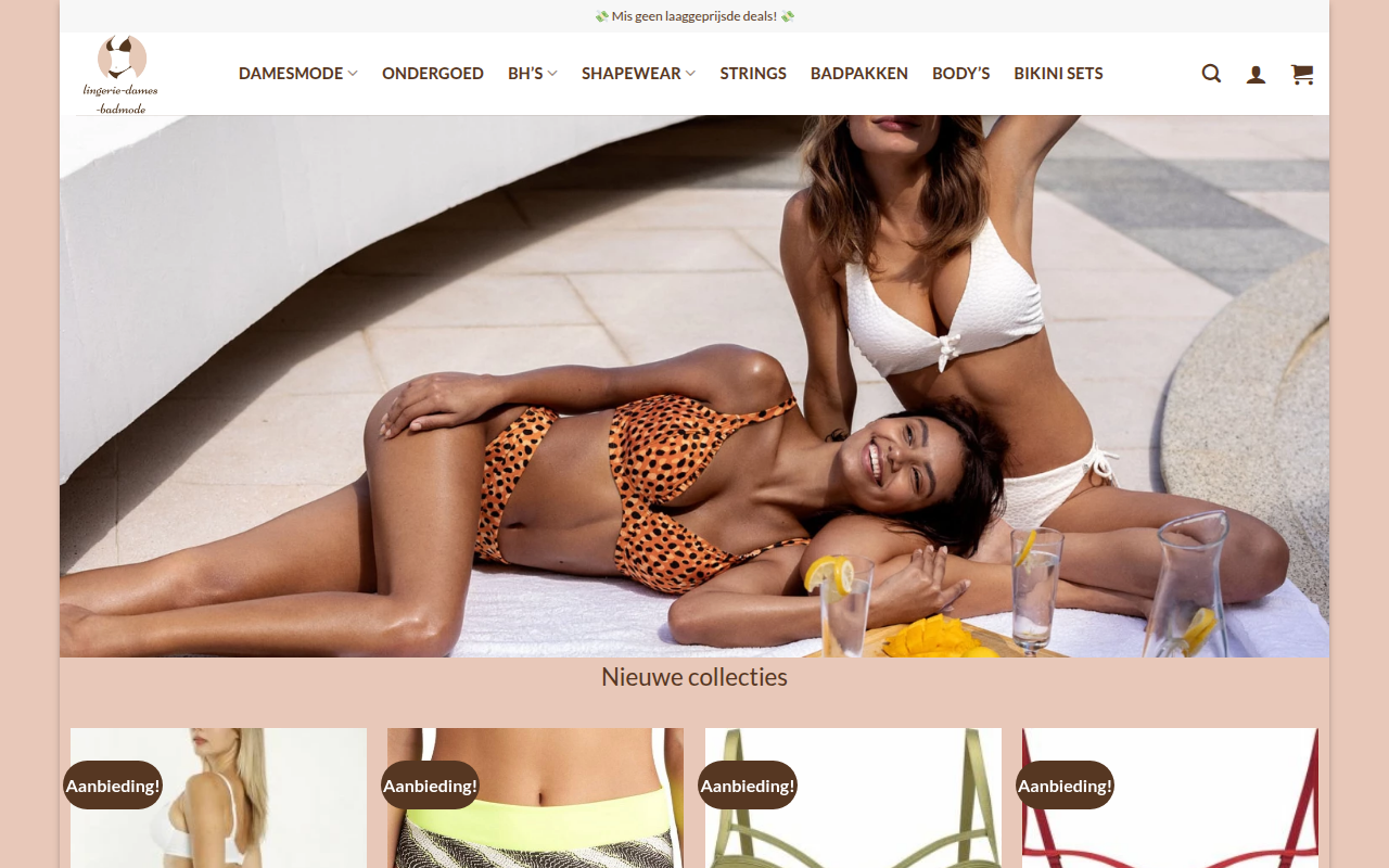Screenshot van shapewearnl.com