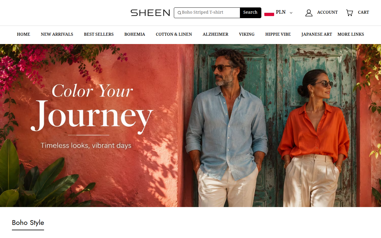 Screenshot van sheenplace.com