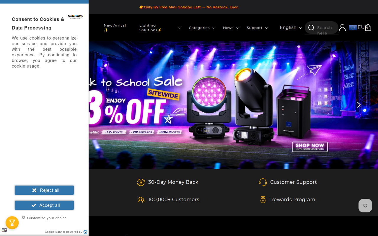 Screenshot van shehds.com