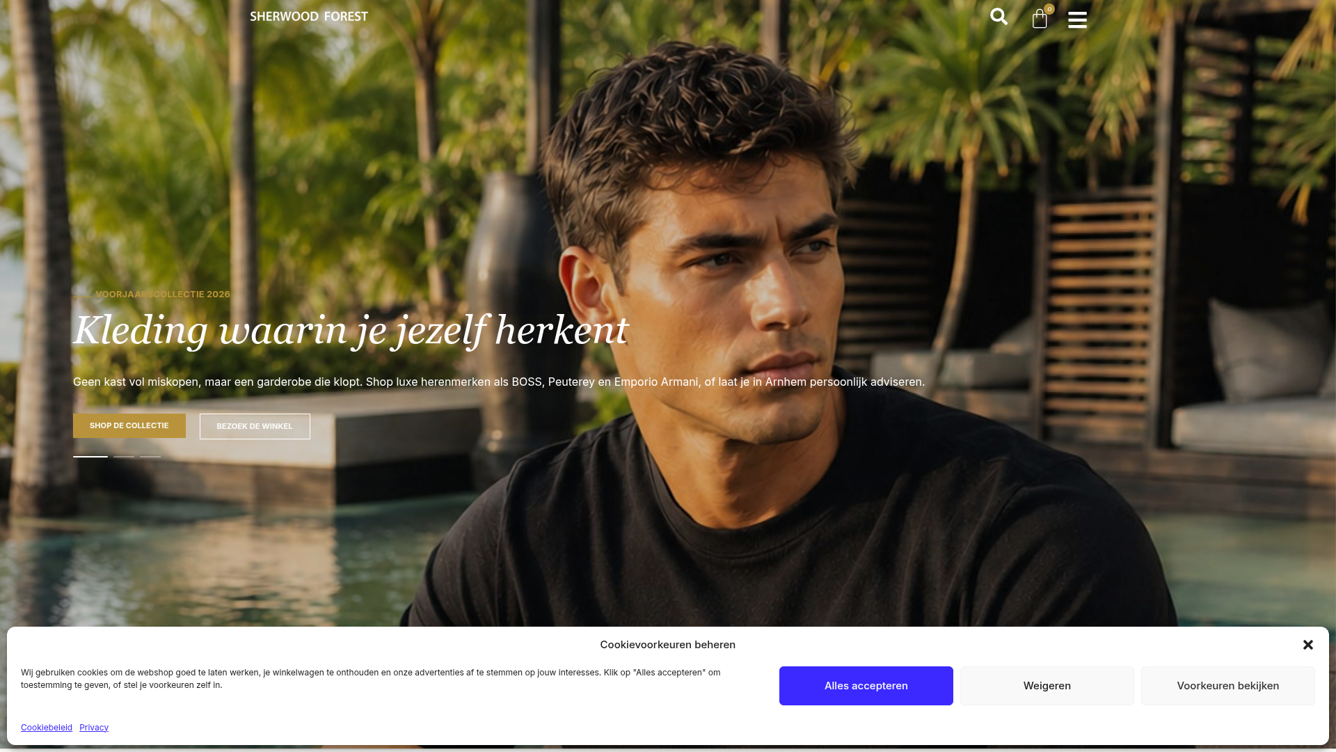 Screenshot van sherwoodforest.nl