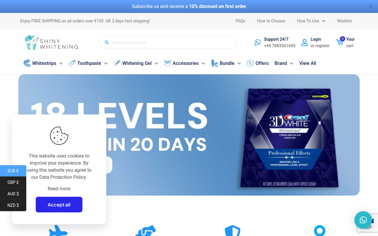 Screenshot van shinywhitening.shop