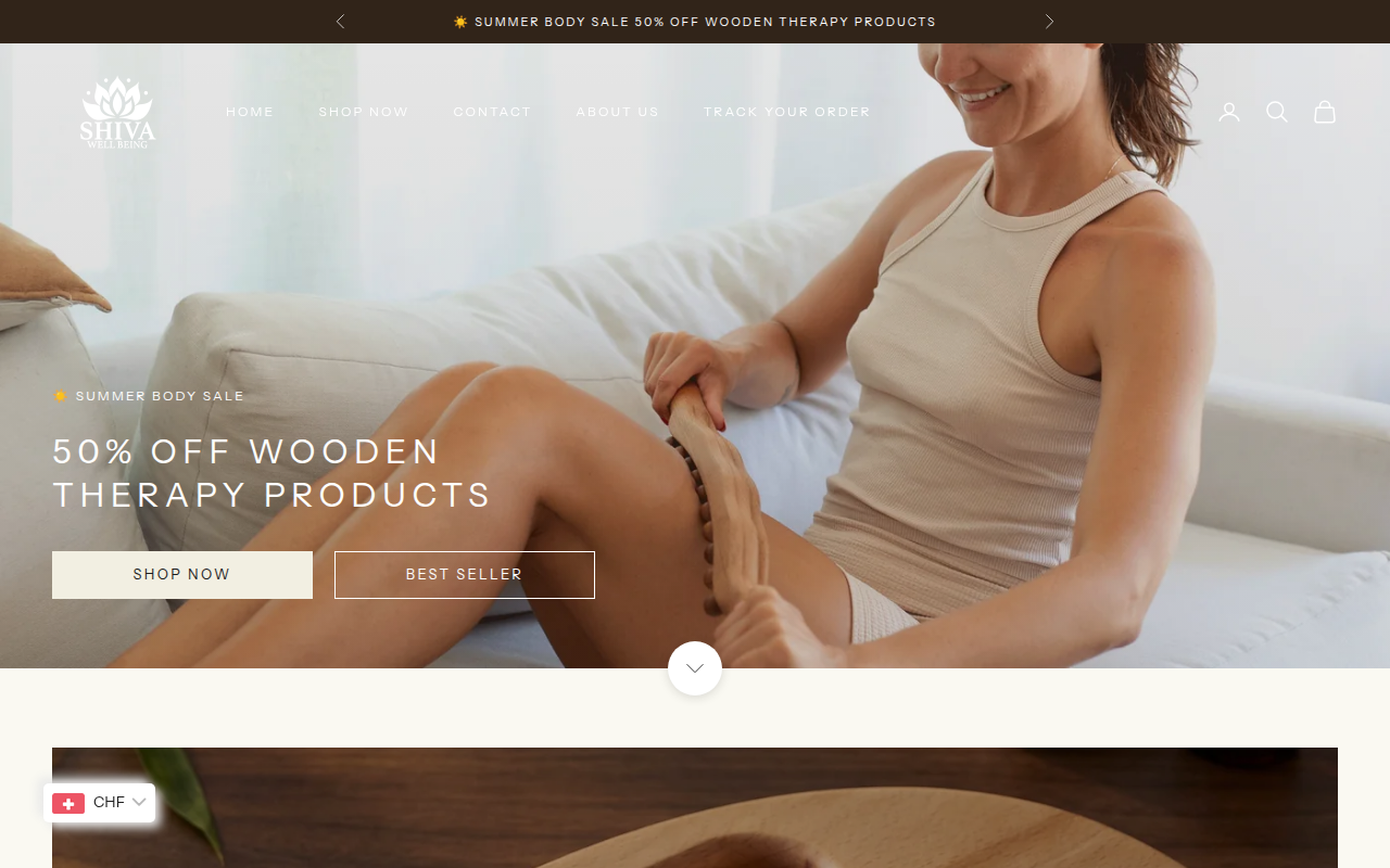 Screenshot van shiva-wellbeing.com