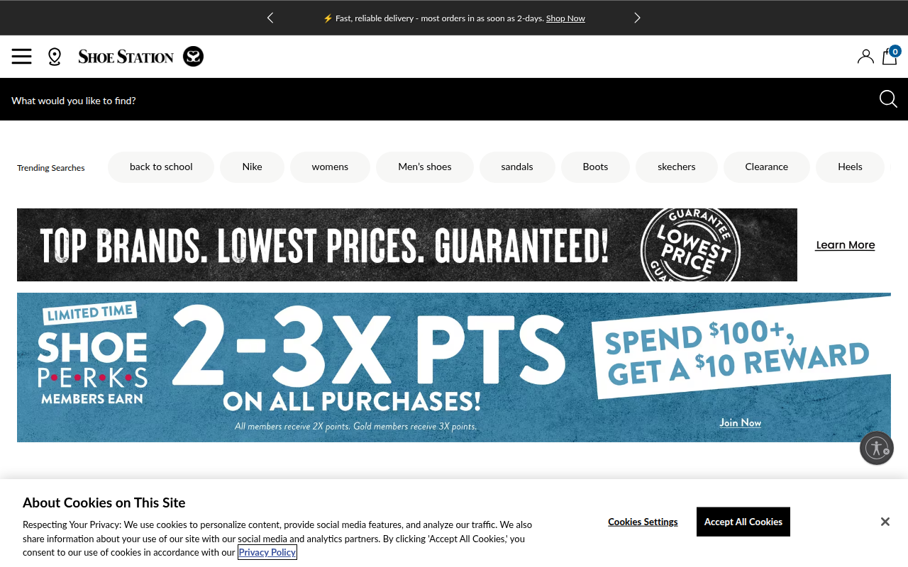 Screenshot van shoestation.com