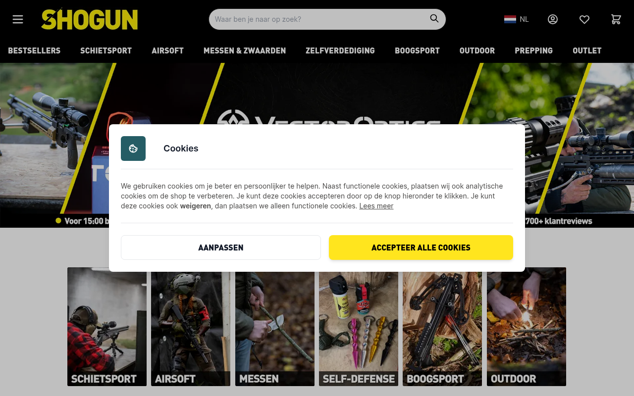 Screenshot van www.shogun.nl