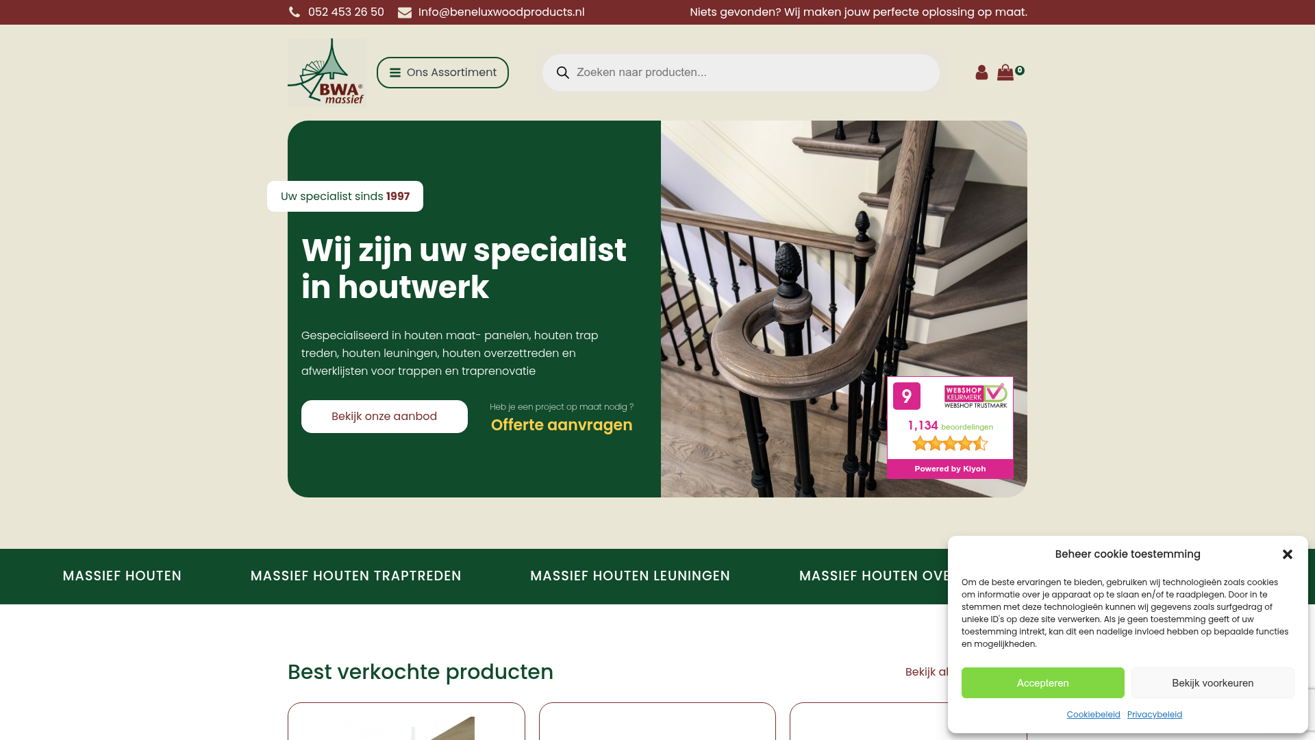 Screenshot van shop.beneluxwoodproducts.nl