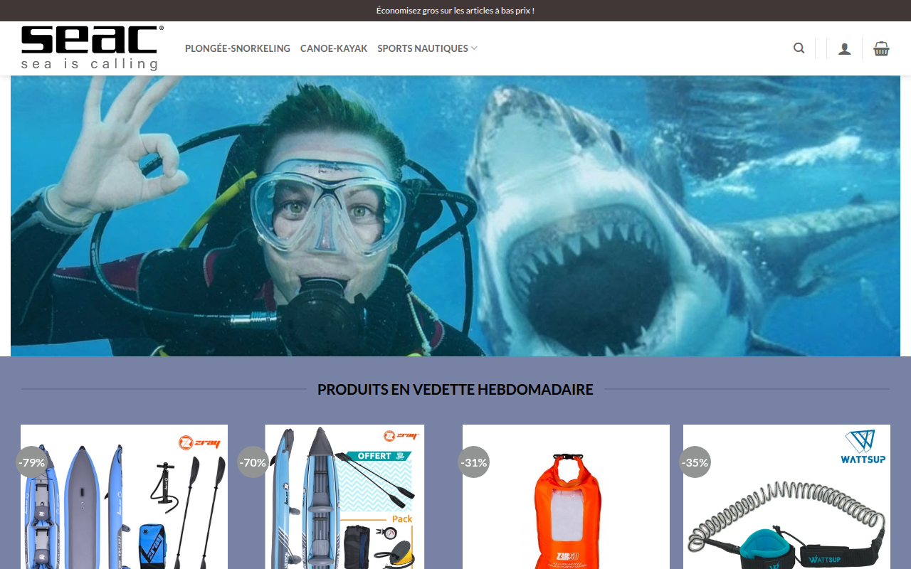 Screenshot van shop-kayak.com