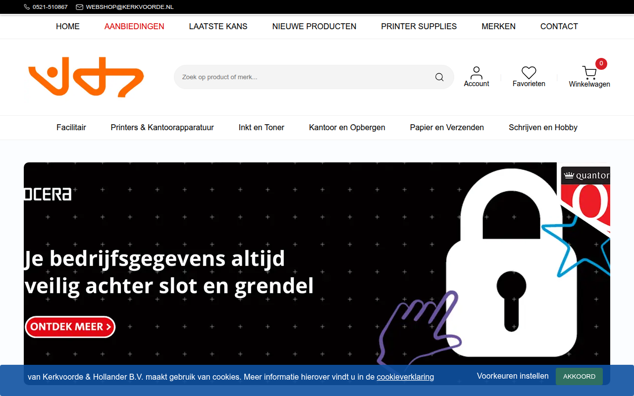 Screenshot van shop.kerkvoorde.nl