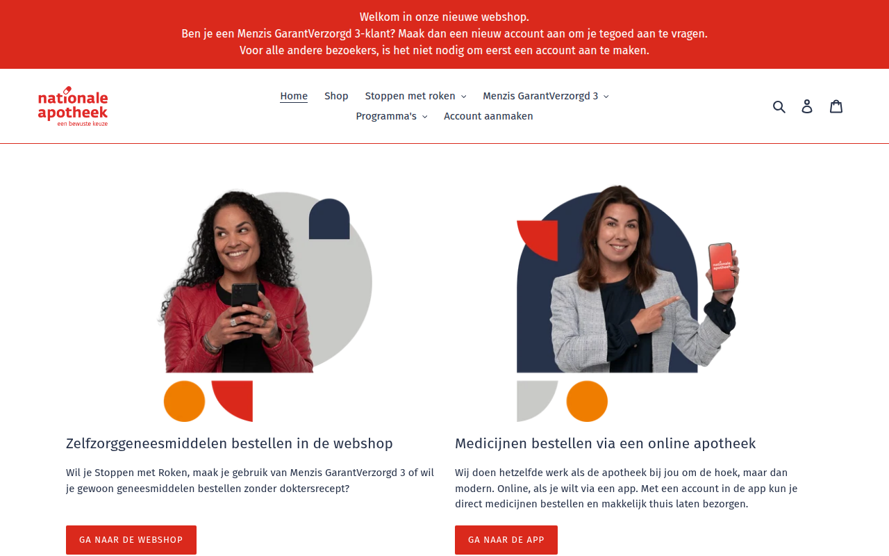 Screenshot van shop.nationale-apotheek.nl
