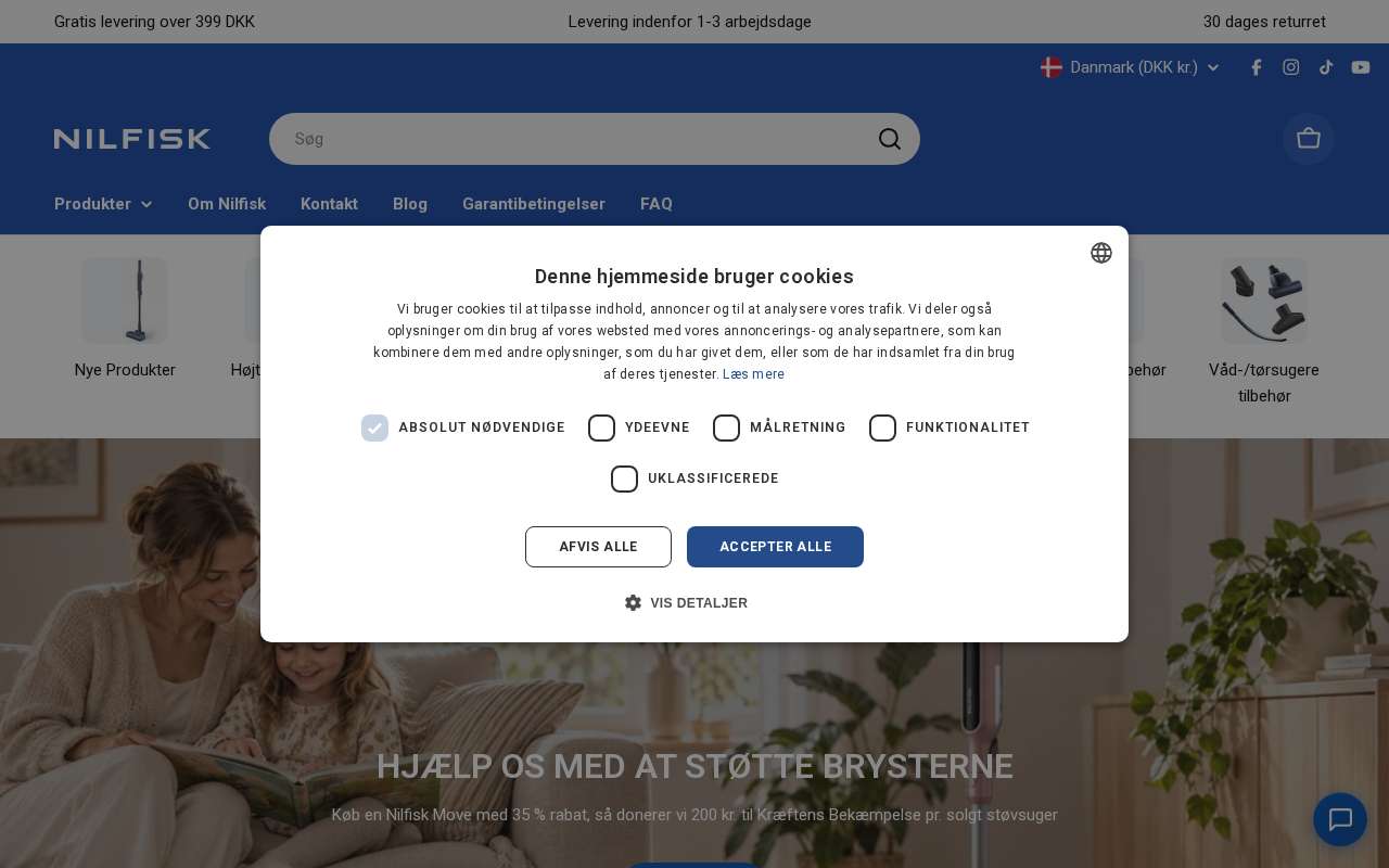 Screenshot van shop.nilfisk.com