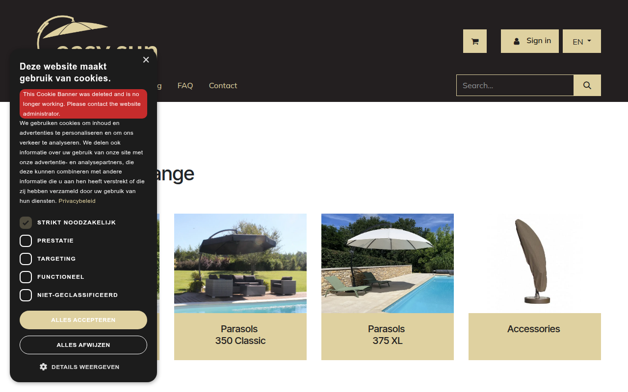 Screenshot van shop.parasol-easy-sun.eu