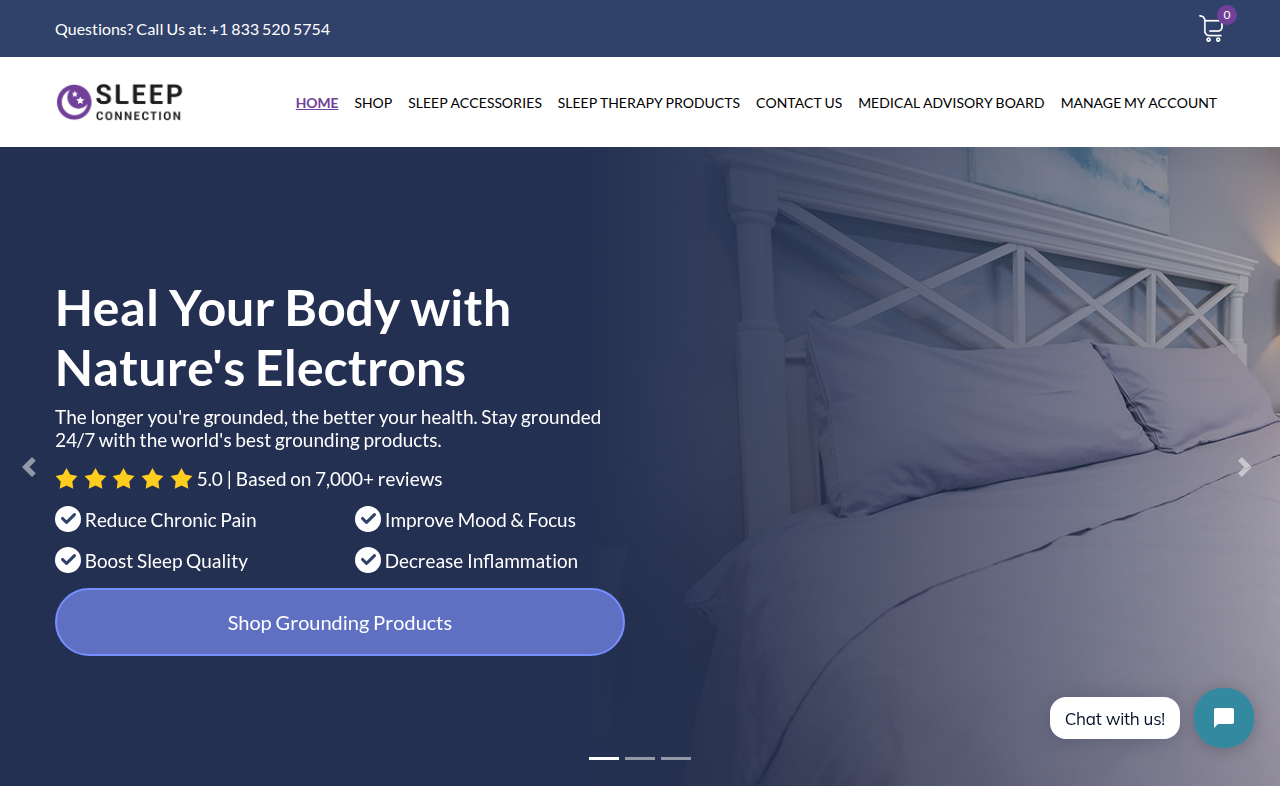 Screenshot van shop.sleepconnectionstore.com