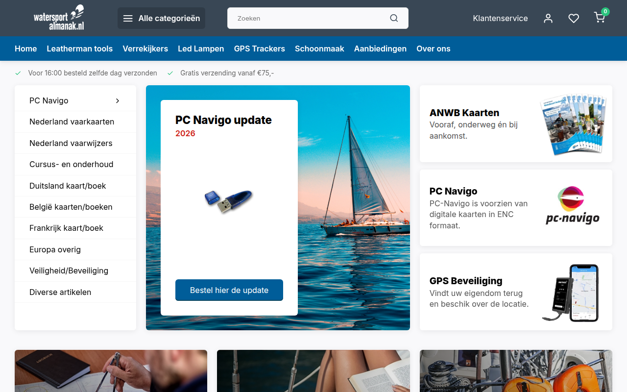 Screenshot van shop.watersportalmanak.nl