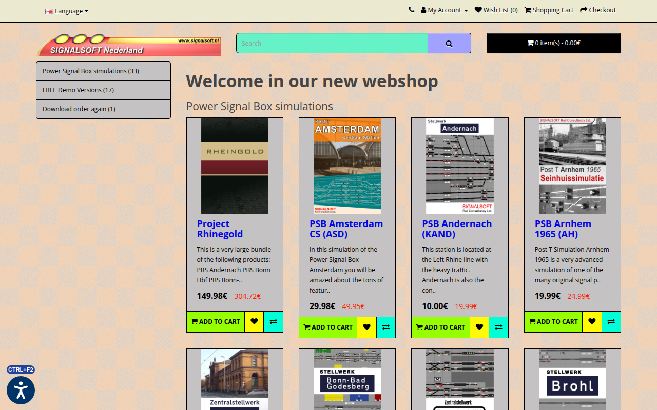 Screenshot van shop4.signalsoft.nl