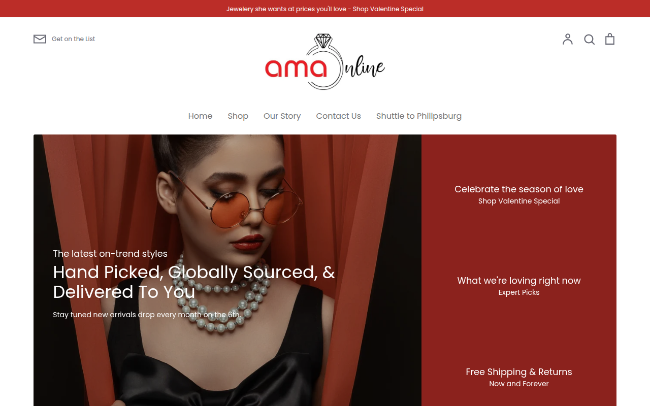 Screenshot van shopama.online