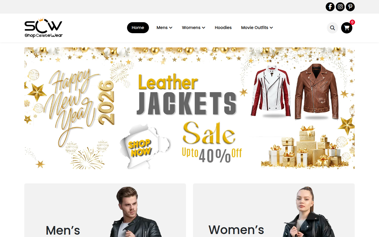 Screenshot van shopcelebswear.com