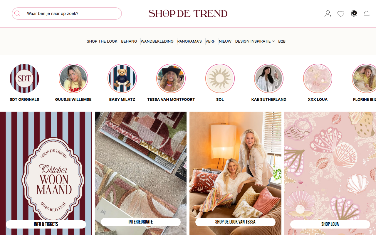 Screenshot van shopdetrend.nl