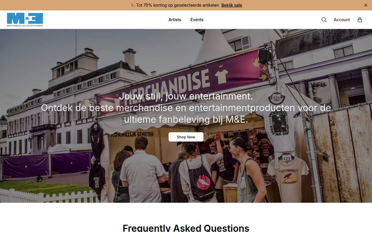 Screenshot van shopmerchandise.shop