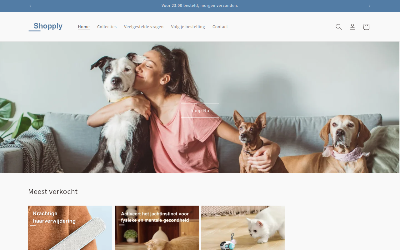 Screenshot van shopply.nl