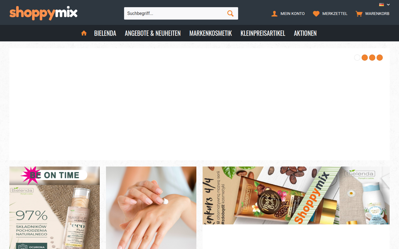 Screenshot van shoppymix.com