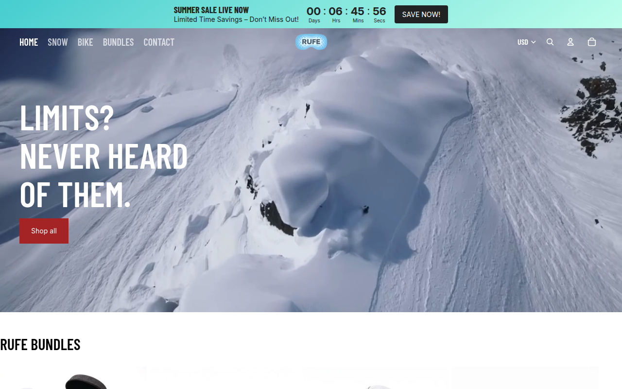Screenshot van shoprufe.com