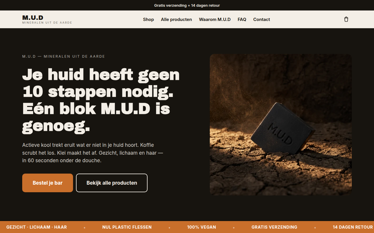 Screenshot van shoptuca.com