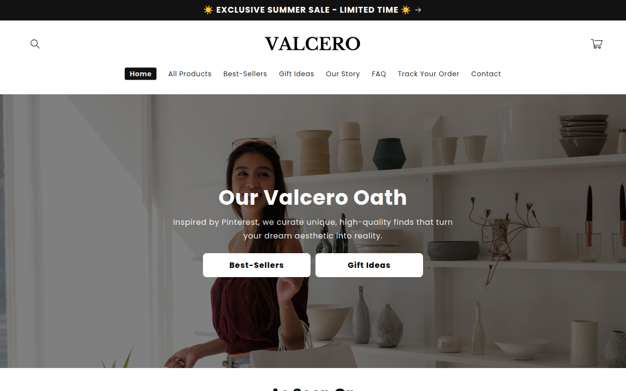 Screenshot van shopvalcero.com