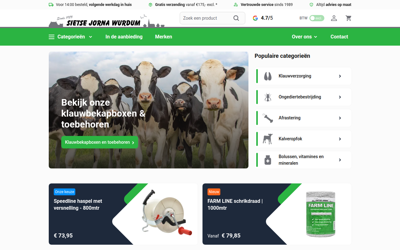 Screenshot van sietsejorna.nl