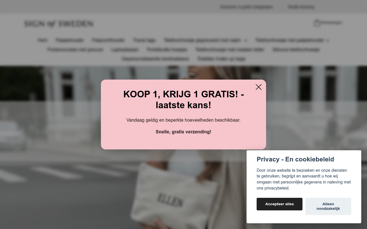Screenshot van signofsweden.nl
