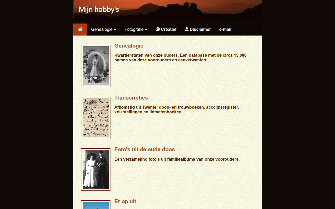 Screenshot van sijses.nl