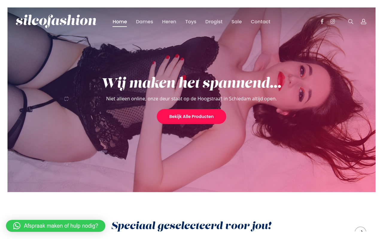 Screenshot van silcofashion.com