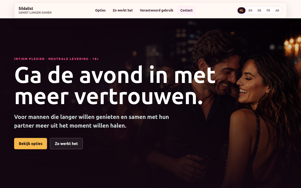 Screenshot van sildalist.nl