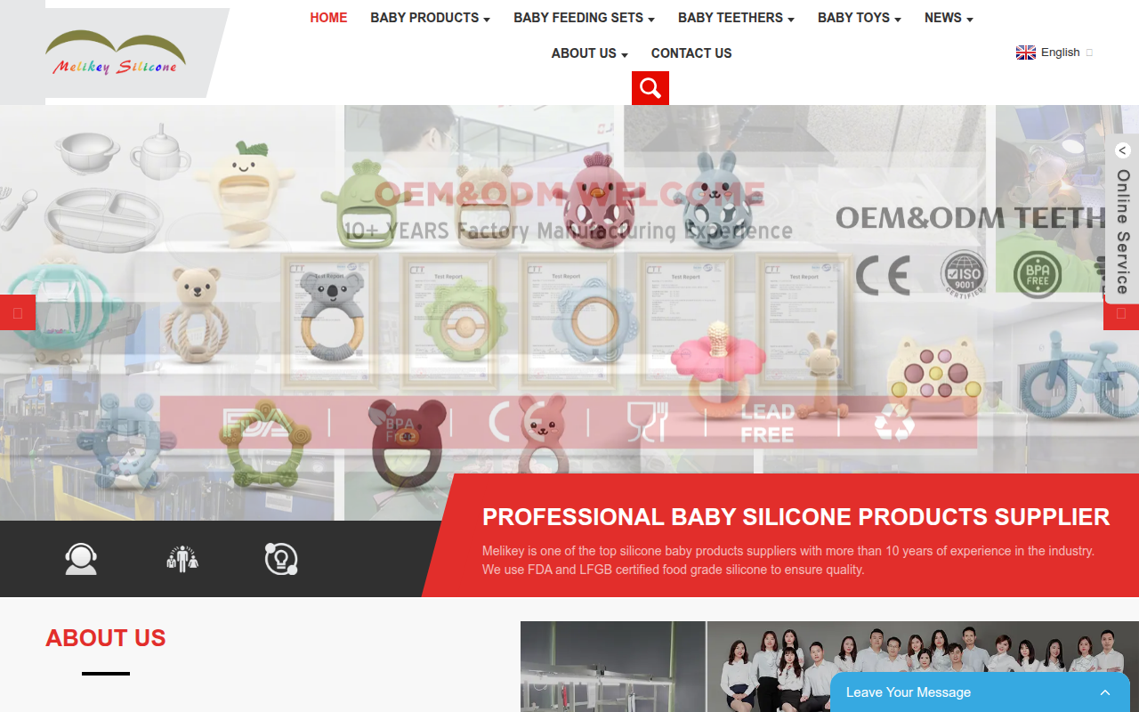 Screenshot van silicone-wholesale.com