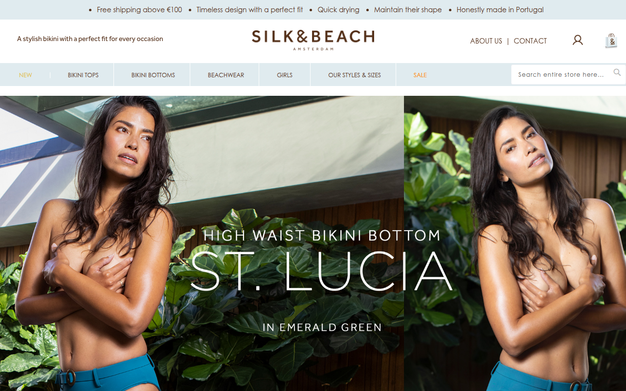 Screenshot van silkandbeach.com