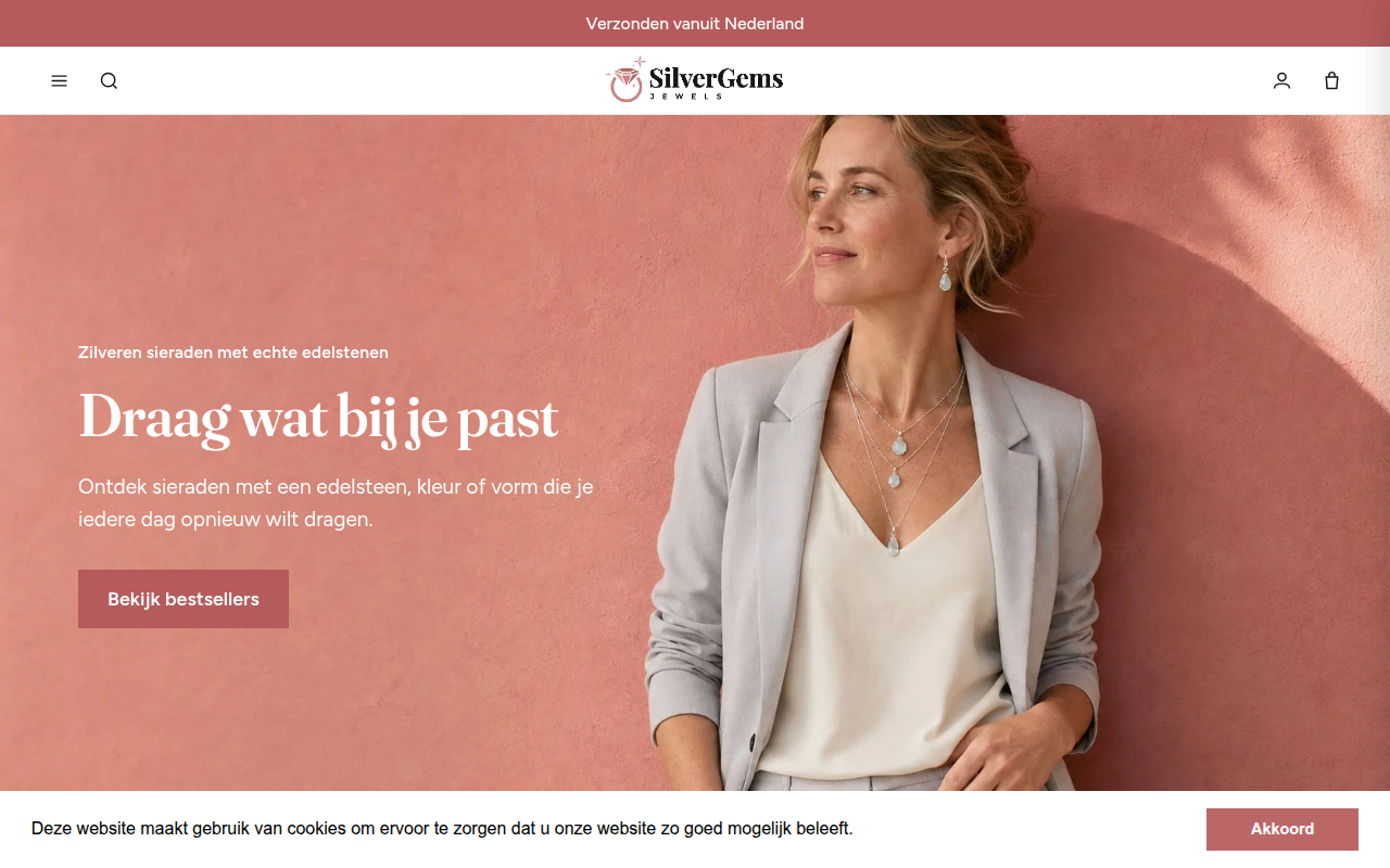 Screenshot van silvergems.nl