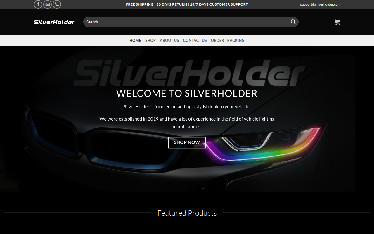 Screenshot van silverholder.com