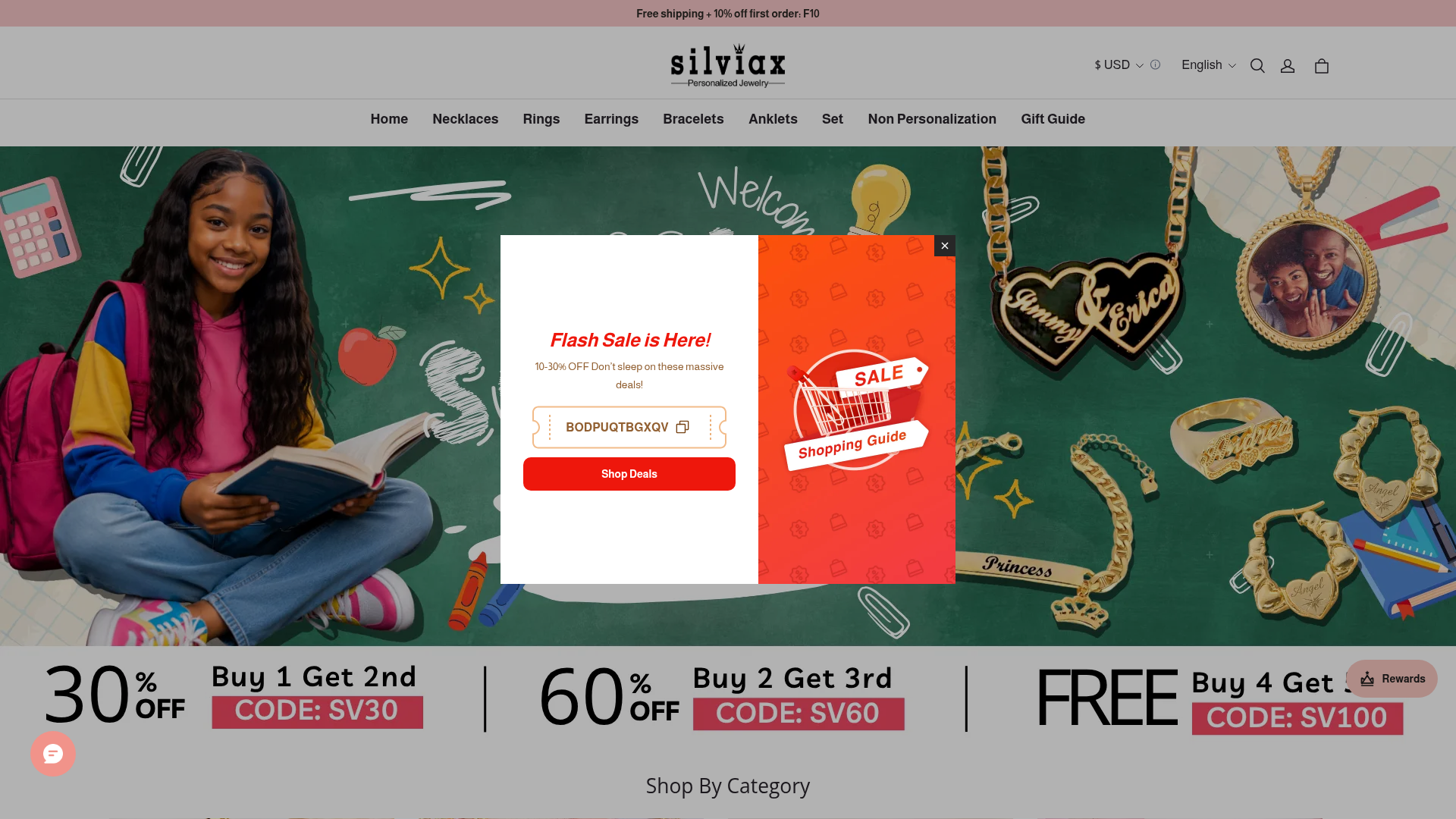 Screenshot van silviax.com