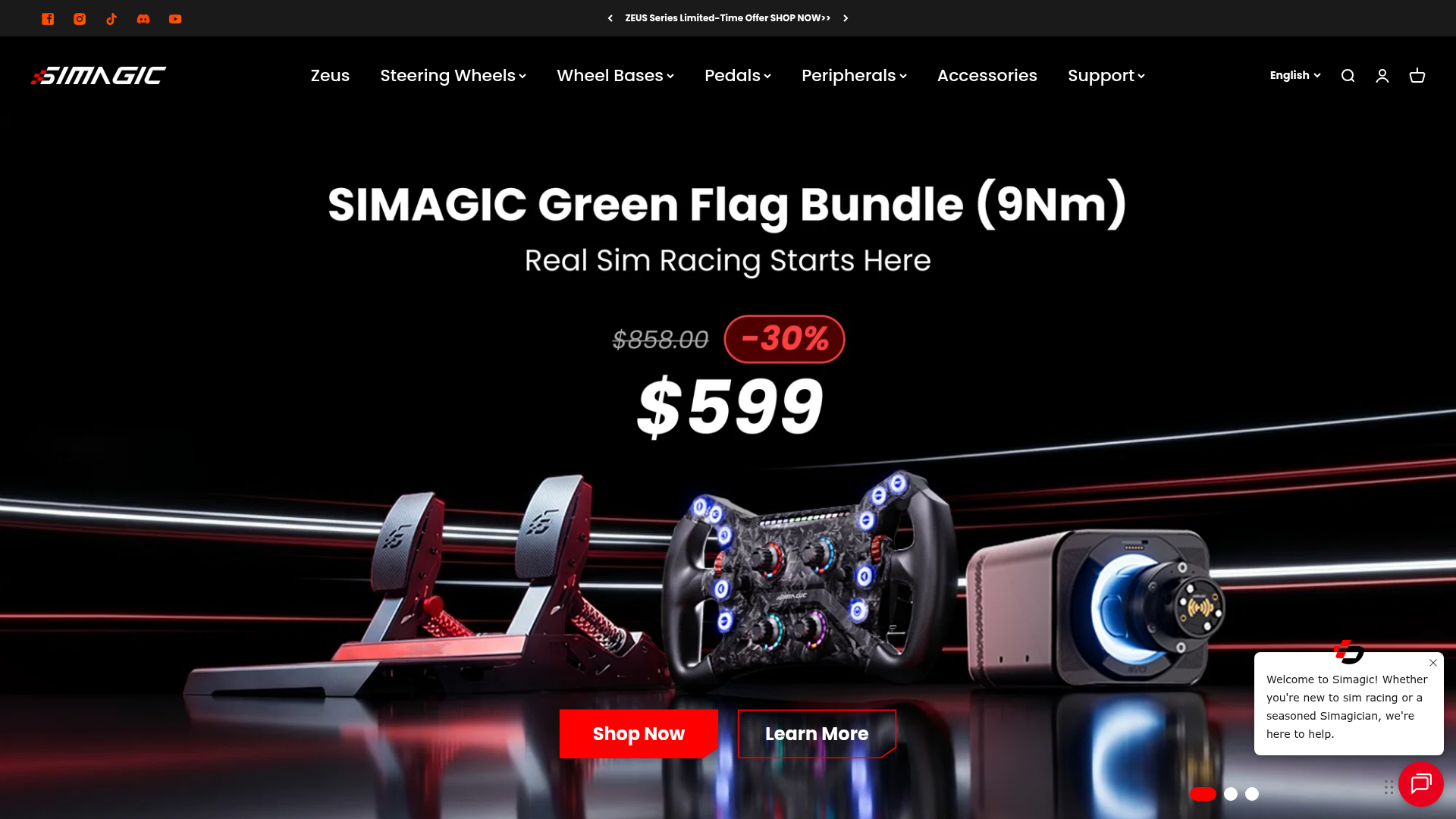 Screenshot van simagic.com