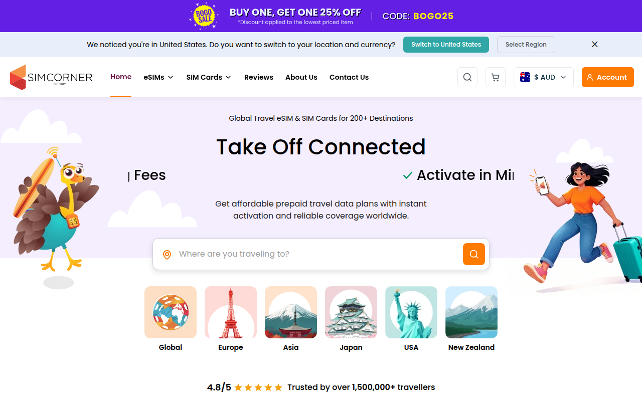 Screenshot van simcorner.com