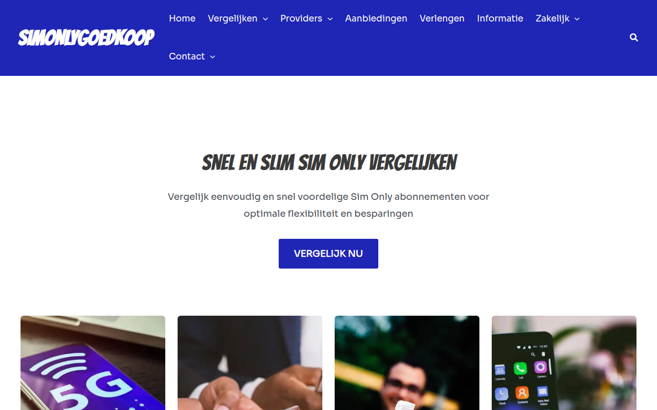 Screenshot van simonlygoedkoop.nl